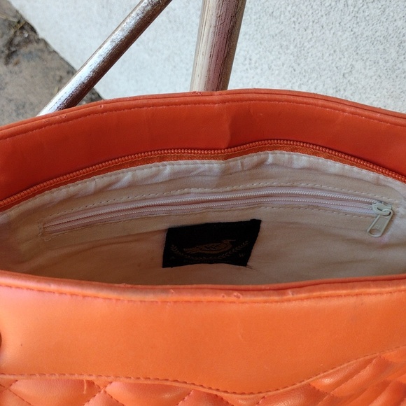 Tangerine Dream Bag Tote Satchel Purse Chanel style - Picture 9 of 13